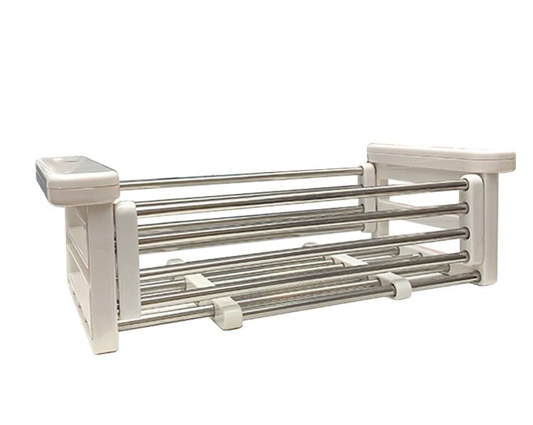 
	
	Modelo ideal para que puedas colocarlo en cualquier lavaplatos, extenderlo y contraerlo a tu gusto.
	
	
	Medidas: 10.8 cm (alto), 34.5 (ancho sin expandir), 47 cm (ancho expandido)
	
	
	Diseño compacto y ergonómico.
	
	
	De fácil uso y limpieza.
	
	
	Escurridor de acero inoxidable 304 y polipropileno libre de BPA.
	
	
	Ajustable: se adapta a diferentes tamaños de lavaplatos.
	
	
	Multiusos: ideal para lavar frutas y vegetales.
	
	
	Ayuda a ahorrar espacio.
	


 
