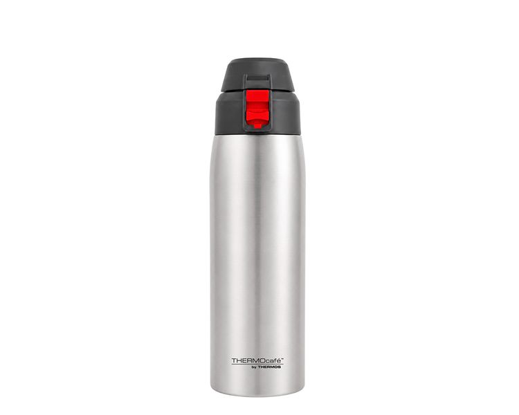 Características:


	Material: Interior y exterior de acero altamente resitente al óxido.
	No usar con bebidas carbonatadas.
	Práctico botón, presiona y toma.
	Tapa antiderrame.
	Incluye práctica funda de neopreno con asa para llevar al hombro. 
	Conserva líquidos fríos (12 Horas).

