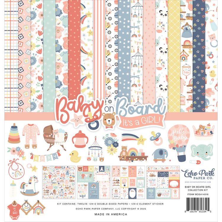 Este kit de cartulinas cuenta con 24 hojas de papel de doble cara. Se puede usar en tarjetas, páginas de álbumes de recortes y álbumes de fotos, etiquetas, diarios, planificadores y otros proyectos de elaboración de papel y medios mixtos. Libre de ácido y lignina. 

medidas: 12 x 12 pulgadas
