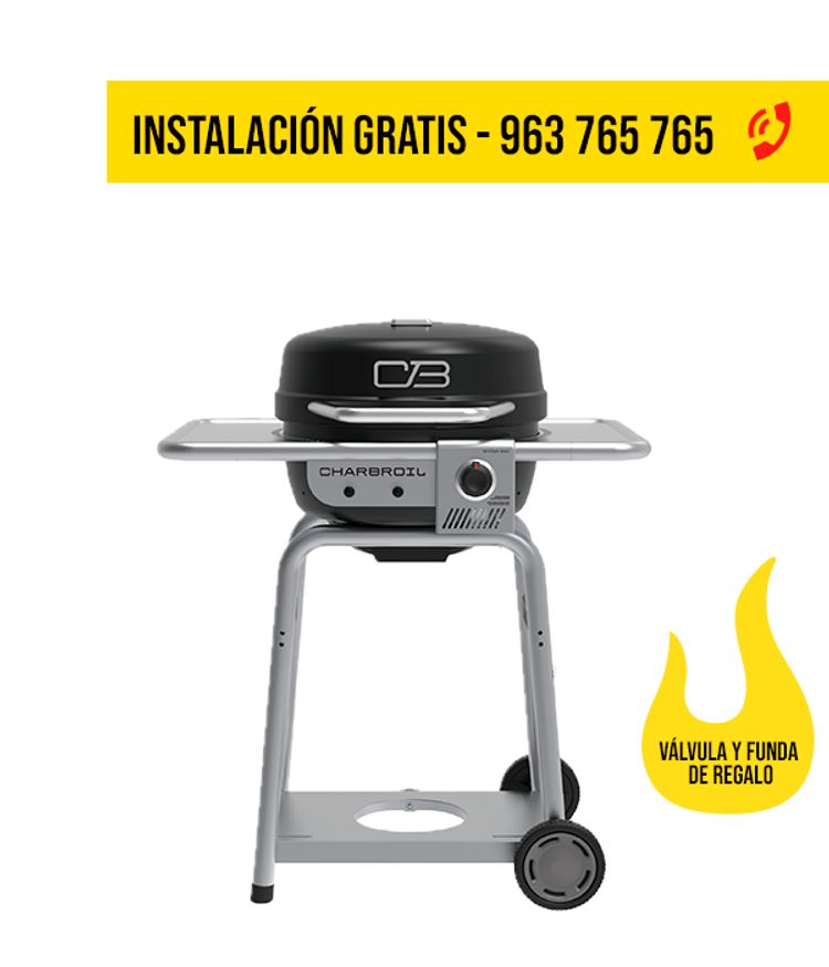 Cocinar al aire libre de forma fácil, deliciosa y versátil nunca había sido tan sencillo, tanto para principiantes como para expertos en parrillas.

El sistema de cocción 2 en 1 te permite pasar de la parrilla a gas clásica a la parrilla de carbón en cuestión de minutos, colocando el carbón sobre la rejilla incorporada y encendiéndolo con el quemador de gas.

Cada rejilla está optimizada para retener el calor, minimizar las llamaradas y cocinar los alimentos de manera uniforme. Diseño elegante, perfecto para terrazas y balcones.

Con la tecnología TRU-Infrared, se obtiene una distribución uniforme del calor sin puntos fríos, evitando llamaradas. Sella los alimentos, manteniéndolos jugosos y con agradable sabor.

Características:


	Encendido eléctrico, con botón interruptor Surefire™.
	Medidor de temperatura montado en tapa, para un mejor control de calor.
	2 ruedas para un fácil transporte.
	Alcanza los 370°C.
	Incluye válvula y funda.

