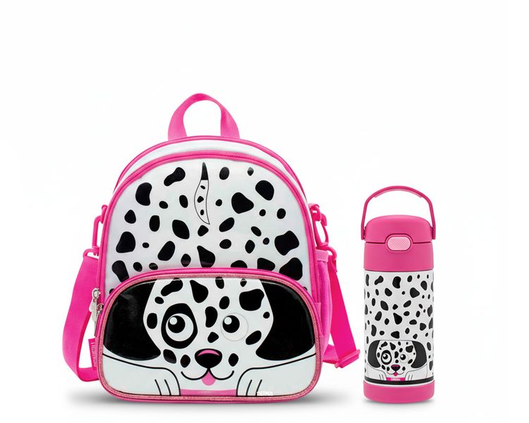 Incluye:


	THERMOS® Lonchera térmica Dálmata.
	THERMOS® 355ml Funtainer de acero para líquidos Dálmata.

