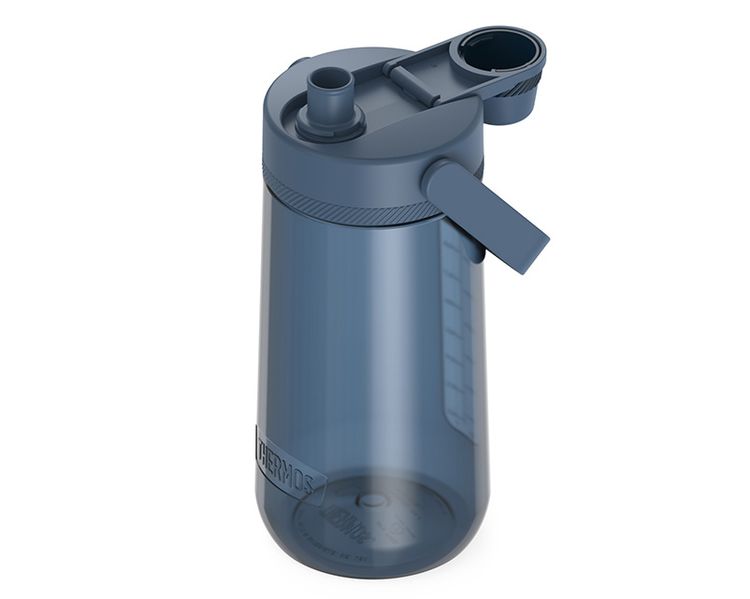 Características:

Material: Tritán libre de BPA
	Capacidad: 1.2 L
	No retiene olores.
	No utilizar con bebidas calientes.
	Medidas: 24 cm x 10.2 cm x 11 cm (alto x ancho x longitud

