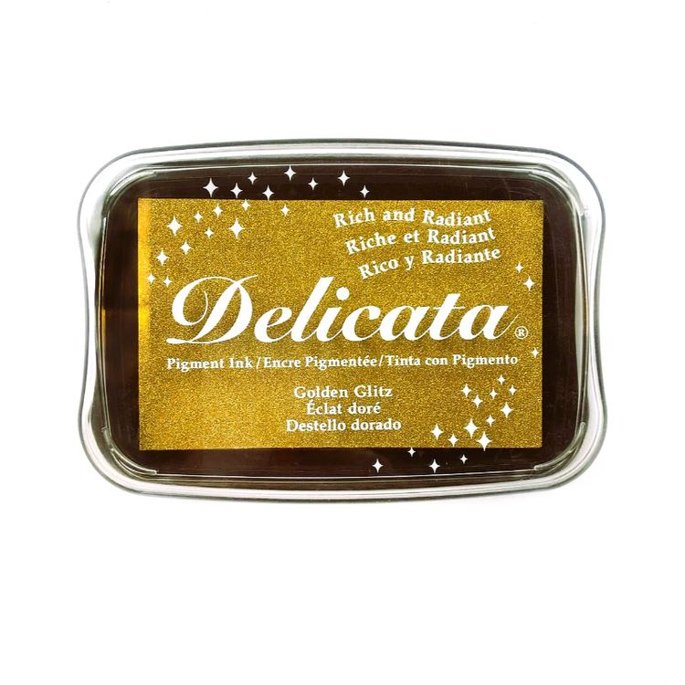 Tinta Delicata &quot;Golden Glitz&quot; de Tsukineko

Delicata es la última generación de tampones de tinta metálicas. Sorprendentemente verdadero y brillante,  proporciona resultados de estampado que se asemejan a los verdaderos efectos de las hojas de oro y plata sin el desorden.

Ideal para darle un toque superior a tus proyectos de scrapbooking , tarjetería y otras manualidades. A base de agua, sin ácido. Hecho en Japón.

medidas: 10 cm x 7 cm

Equipo Scrapyart
