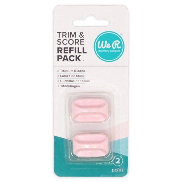 Cuchillas de repuesto para Trim &amp;amp; Score board  Rosa 

Reemplaza las cuchillas de tu tabla de corte con cuchillas nuevas y fuertes. Funcionan tanto para tablas de corte pequeñas como grandes, y son perfectas para cortar cartulina y otros materiales.

Pack x 2 unidades

 
