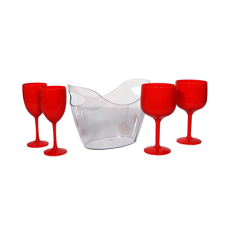 ¡Pack Romance Nro 1!

Incluye los siguientes productos:

2 copas de gin color rojo sólido. Capacidad de 22 onzas.
	2 copas de vino color rojo sólido. Capacidad de 10 onzas.
	1 Hielera color natural. Capacidad de 3.5 litros.
	Empaque: termoencogido
 
