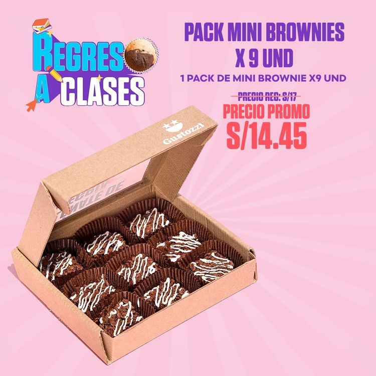 Contiene:
Pack x9 minibrownies

