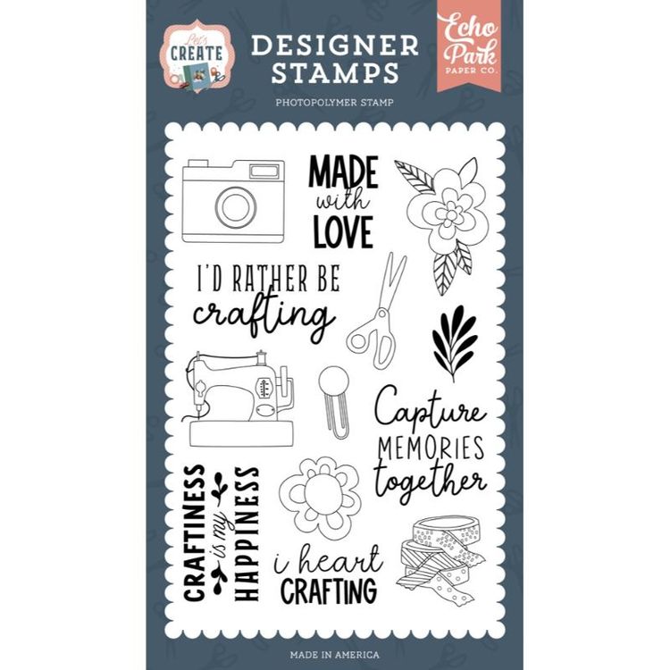 Papel para Scrapbook Echo Park I'd Rather Be Crafting - Sew Everything