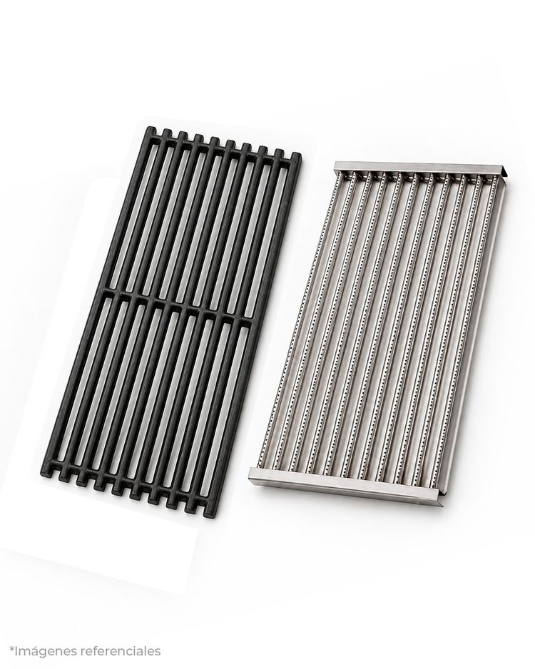 Incluye:


	Char-Broil® Rejilla pequeña de hierro
	Char-Broil® Rejilla infraroja chica de acero


Compatible con: 467301414
