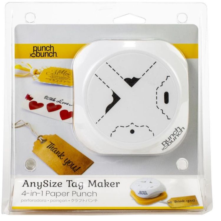Elegant Tag Maker

Puede crear etiquetas de cualquier tamaño y estilo. Las dos esquinas elegantes permiten diferentes etiquetas de estilo. Y el punzón de orificio o el punzón de ranura ancha se pueden colocar en cualquier lugar de la etiqueta y embellecer con hilo, lana, twine o cinta. 

Perfecto para regalos, tarjetas, álbumes de recortes, técnicas mixtas, equipaje y más.
