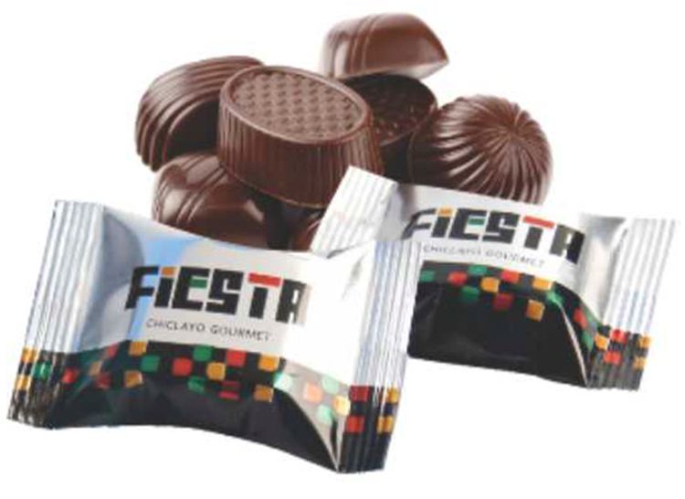 Utilizan material metalizado y son sellados hermeticamente protegiendo el chocolate.
