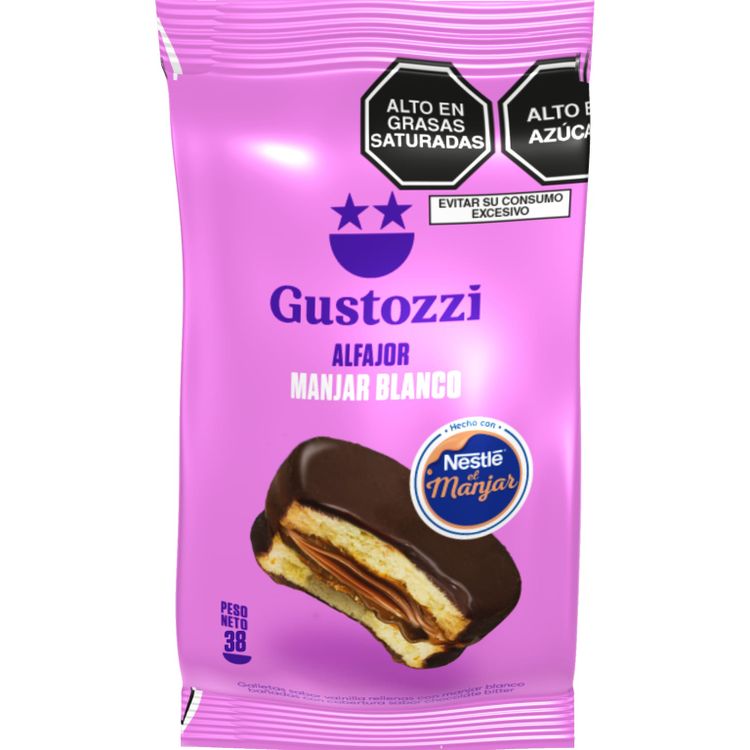 Delicioso alfajor con relleno de manjar, bañado con cobertura de chocolate.

Peso: 38gr

