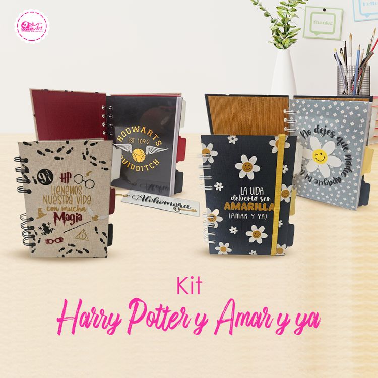 Libreta &quot;HARRY POTTER Y AMAR YA &quot; (Kit Hazlo tu mismo)

Aprenderan a realizar 2 libreta anillada con diferentes técnicas:  

 - Forrada en lino de encuadernacion con aplicacion de vinil textil.

-Dimensión de la libretas: 15.5 x 11 cm

- 100 hojas

Incluye los materiales para su elaboración en nuestro taller de scrapbook (martes, jueves y sábados) dictado por la profesora Lucy Garcia Chavez.

Consulta: 982878609
