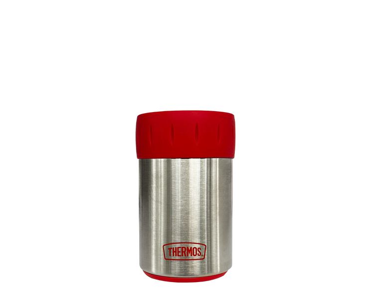 Características:


	Material: Acero altamente resistente a la oxidación.
	Mantienen la temperatura fría por 10 horas.
	Capacidad: latas de 355 ml
	Medidas: 11.7 cm x 7 cm x 7 cm (Alto x ancho x longitud)

