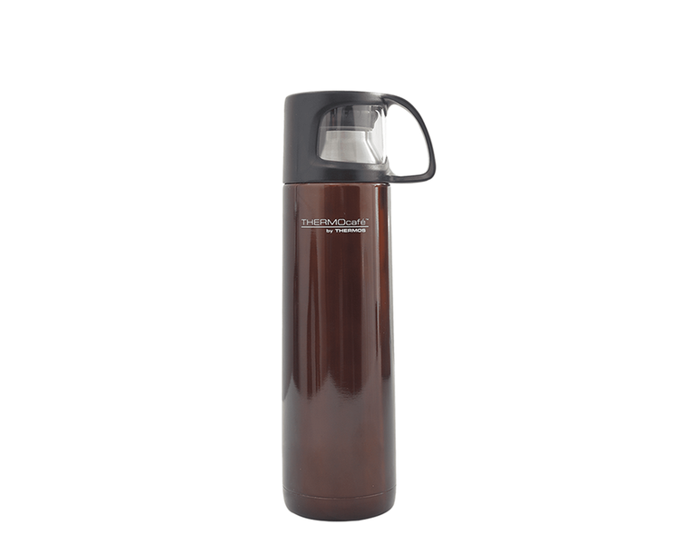 Características:


	Capacidad: 500ml. 
	Colores: marrón y negro.
	Material: Acero altamente resistente a la oxidación.
	Mantiene la temperatura ideal.
	Tapa exterior, se puede utilizar como taza.
	Tapa de giro medio.
	Sistema anti derrame.
	Conserva líquidos fríos (24 horas) y calientes (8 horas).
	No retiene olores.
	Medidas: 25.2 cm x 7 cm x 9.2 cm (alto x ancho x longitud)


*El servicio de personalización en web solo incluye nombres de un máximo de 12 caracteres, si desea otro diseño por favor contactar a servicioalcliente@tdpcorp.com.pe
