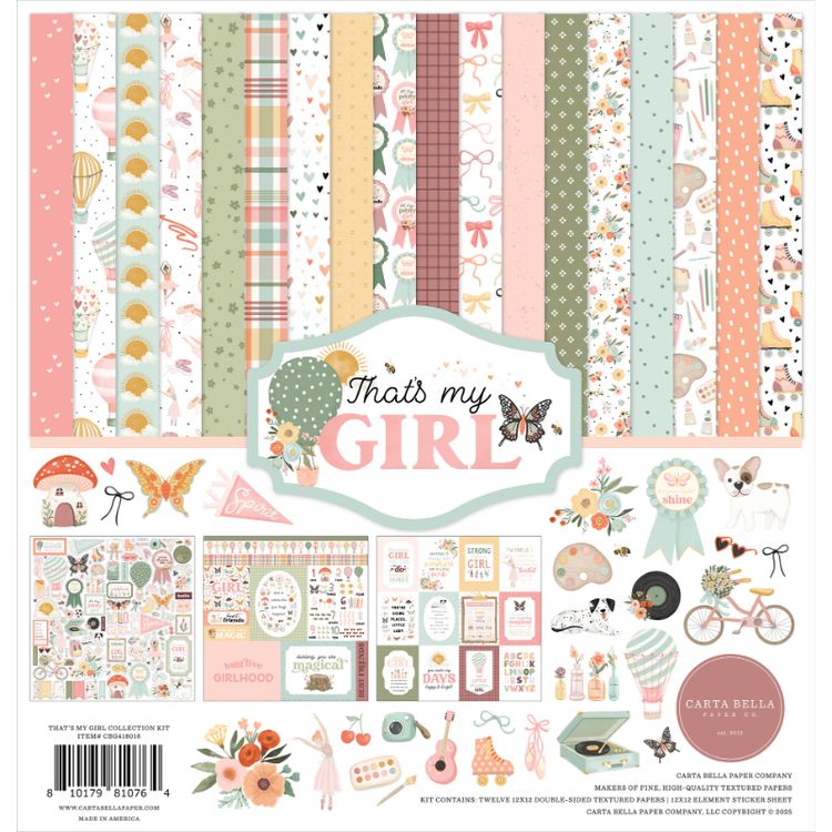 Este kit de cartulinas cuenta con 24 hojas de papel de doble cara. Se puede usar en tarjetas, páginas de álbumes de recortes y álbumes de fotos, etiquetas, diarios, planificadores y otros proyectos de elaboración de papel y medios mixtos. Libre de ácido y lignina. 

medidas: 12 x 12 pulgadas
